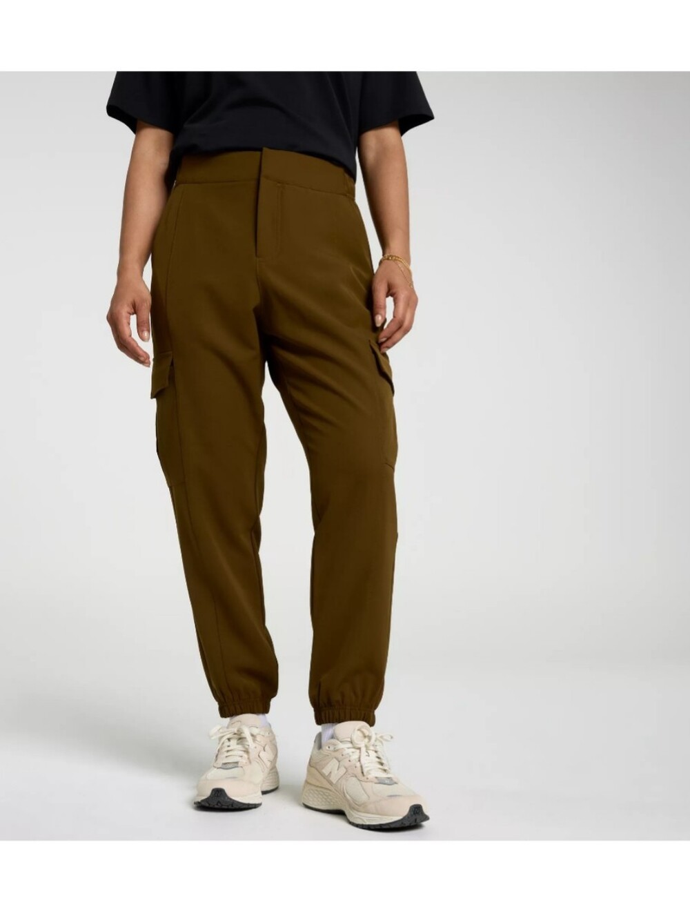 Women's CALIA Dark Khaki Olive Green Effortless High-Rise Joggers NWT